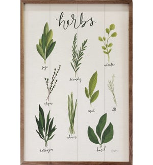Herbs I White By Becky Thorns
